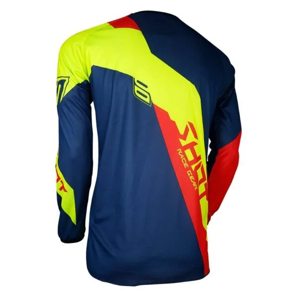 SHOT RACE GEAR ALERT JERSEY - BLUE / RED / NEON YELLOW - Image 2