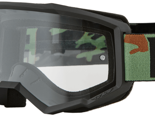 FLY RACING FOCUS GOGGLE GREEN CAMO/BLACK CLEAR LENS