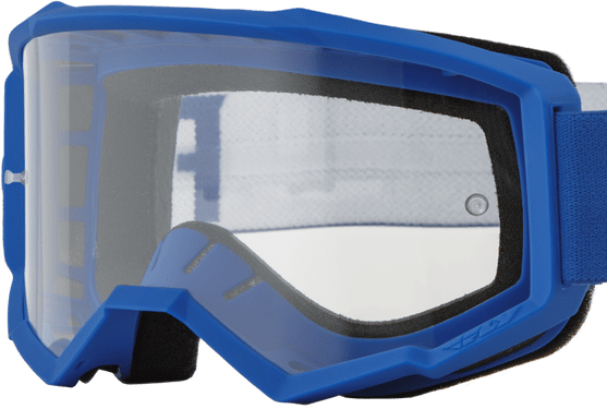 FLY RACING YOUTH FOCUS GOGGLE BLUE/WHITE CLEAR LENS