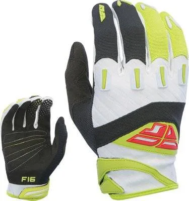 FLY RACING F-16 GLOVE - SZ 2 -YOUTH S - BLACK/LIME