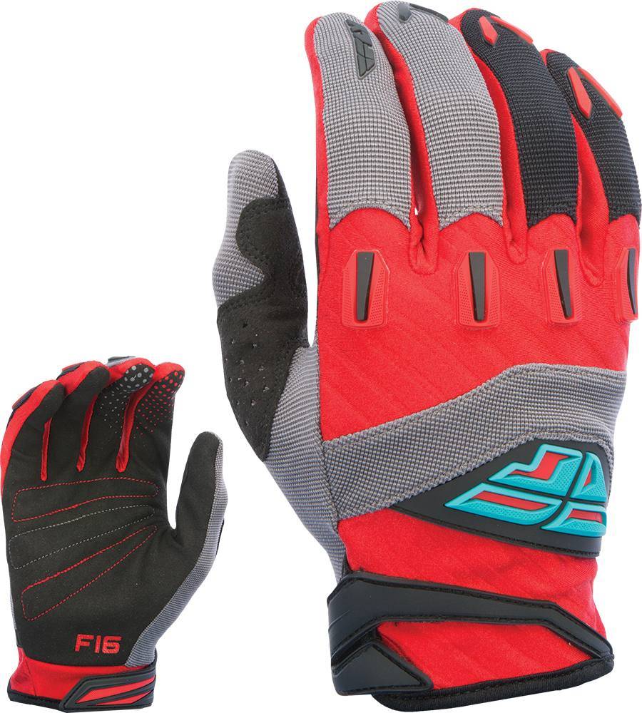 FLY RACING F-16 GLOVE – SZ 2 -YOUTH S – RED/ BLK/GRAY