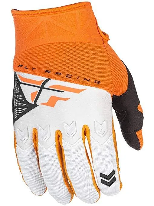 FLY RACING F-16 GLOVE - SZ 10 -ADULT L - ORANGE/WHITE