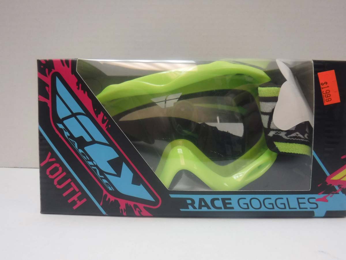 FLY RACING –  YOUTH FOCUS GOGGLE – HI-VIS YELLOW – CLEAR LENS