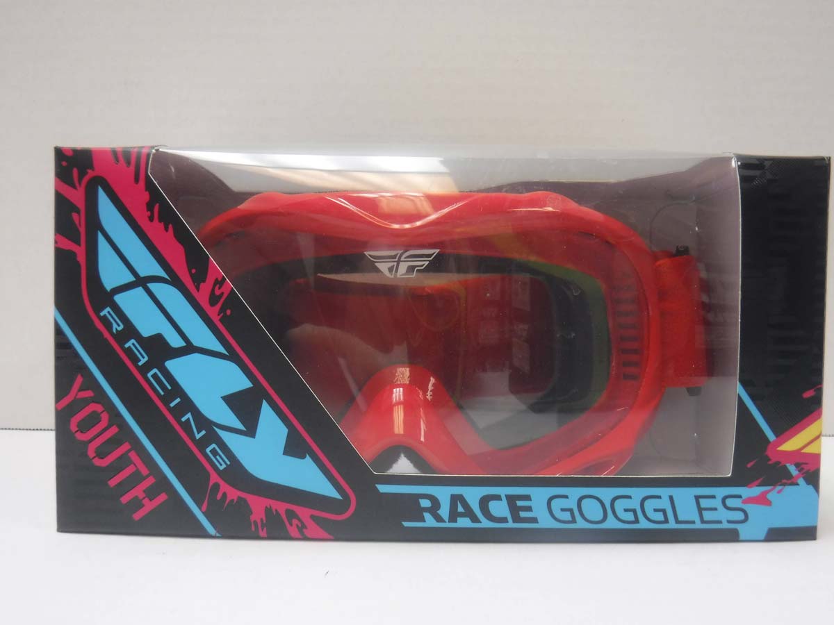 FLY RACING –  YOUTH FOCUS GOGGLE – RED – CLEAR LENS