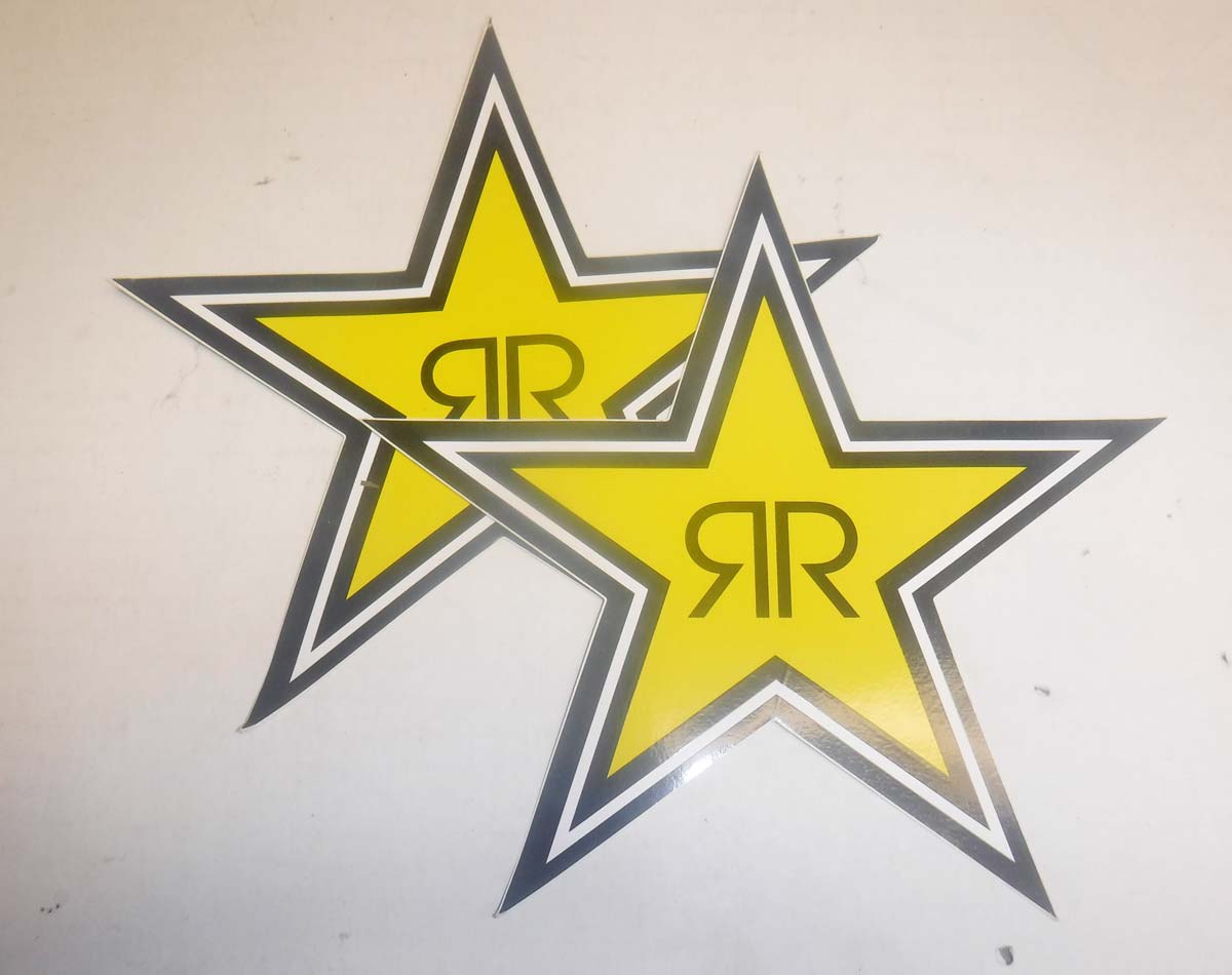 ROCKSTAR ENERGY 6 1/2″ “STAR” DECALS (1 PAIR)