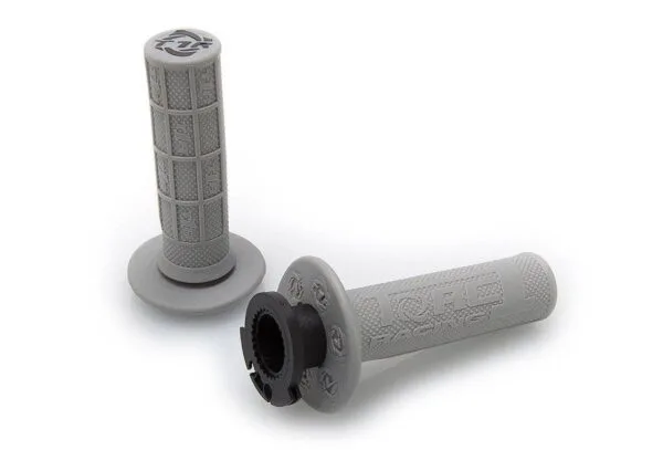 TORC1 RACING DEFY LOCK ON GRIPS - GRAY - MX - 2 STROKE