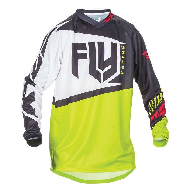 FLY RACING F-16 JERSEY- BLACK/LIME – SZ YOUTH XL