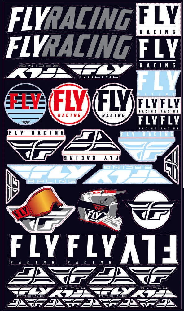 FLY RACING 2020 STICKER SHEET 10.5"X18"