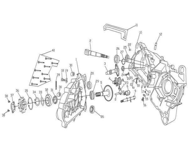 TRAILMASTER 150CC ENGINE ASSEMBLY W/ INTERNAL REVERSE - Image 2