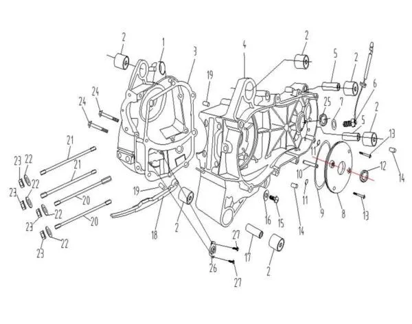 TRAILMASTER 150CC ENGINE ASSEMBLY W/ INTERNAL REVERSE - Image 3