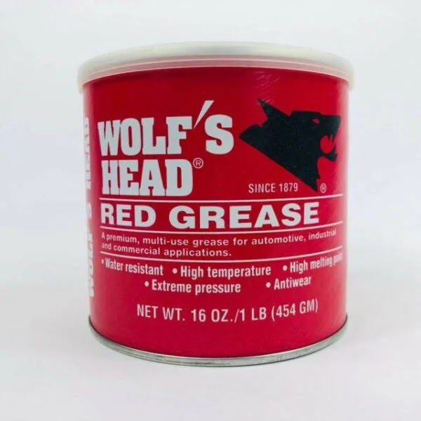 WOLF'S HEAD "RED GREASE" BEARING GREASE 16oz CAN