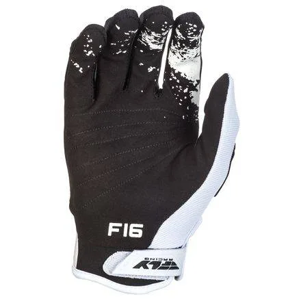 FLY RACING F-16 GLOVE - SZ 11 -ADULT XL - WHITE/BLACK - Image 2