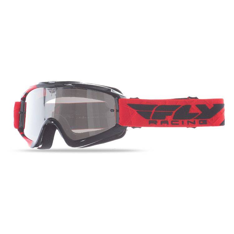 FLY RACING –  YOUTH ZONE GOGGLE – RED/BLACK – CHROME/CLEAR LENS