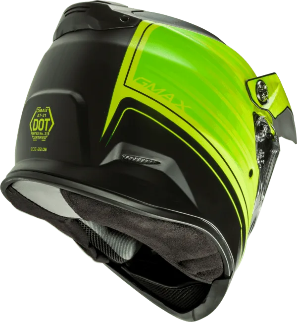 GMAX AT-21 ADVENTURE HELMET  MATTE BLACK/HI VIS  X SMALL - Image 4