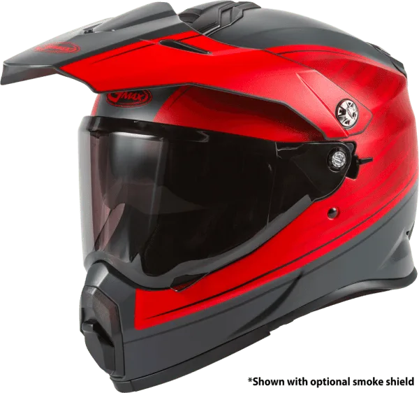 GMAX AT-21 ADVENTURE HELMET  MATTE GREY/RED SMALL