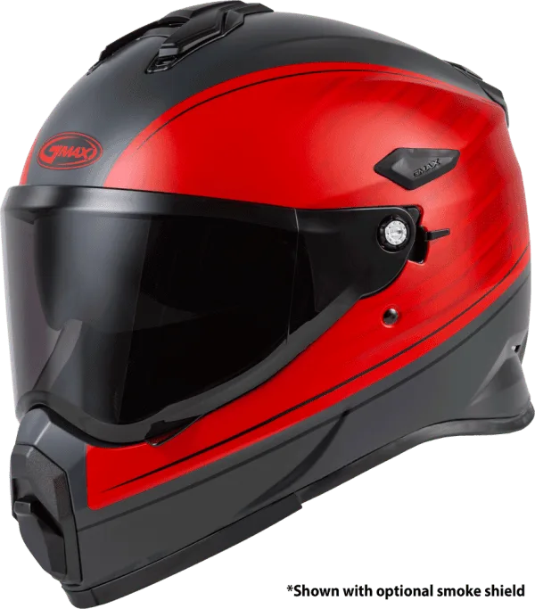 GMAX AT-21 ADVENTURE HELMET  MATTE GREY/RED SMALL - Image 4