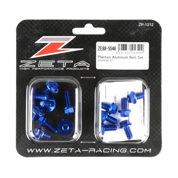 ZETA ALUMINUM BOLT KIT BLUE         KAWASAKI